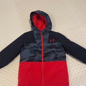Under Armour Red and Gray Camo Jacket